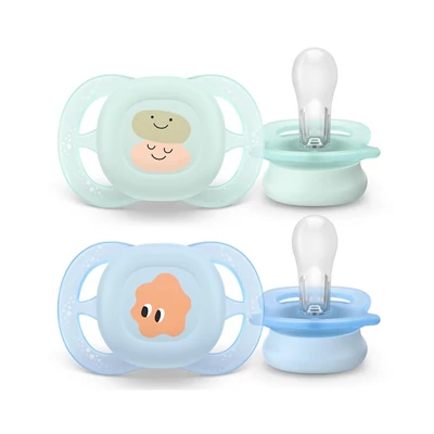 Philips AVENT játszócumi Ultra Start mintás 0-2hó fiús 2db