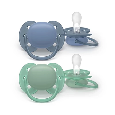 Philips AVENT játszócumi Ultrasoft neutral 6-18hó fiús 2db