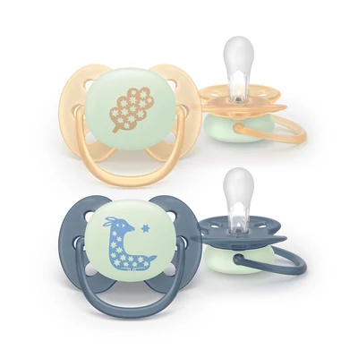 Philips AVENT játszócumi Ultrasoft éjszakai õzike 6-18hó fiús 2db