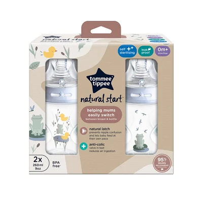 Tommee Tippee cumisüveg Natural Start 2x260 ml fiú