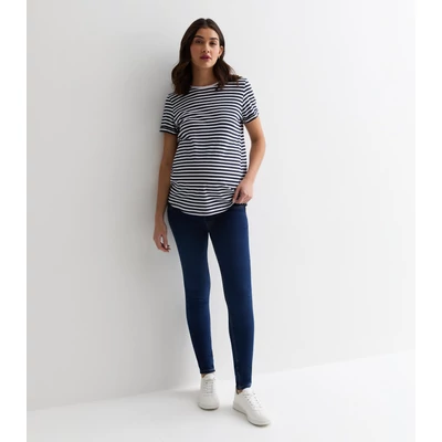 Kismama farmernadrág pocak alatti gumisderekú NewLook Emilee