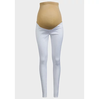 Kismama szűkszárú farmernadrág, jeggings fehér Jessica Simpson 40 fehér