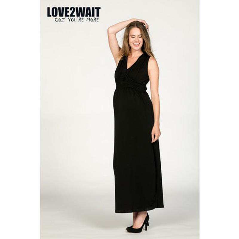 Kismama és szoptatós maxiruha Love2Wait s fekete