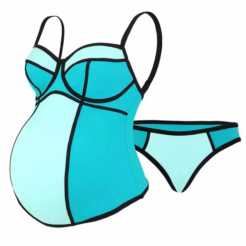 Rosy sportos kismama tankini CacheCoeur menta