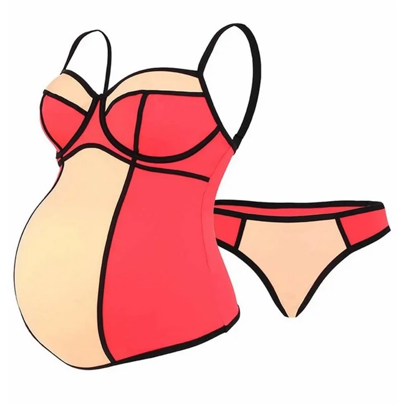 Rosy sportos kismama tankini CacheCoeur narancs
