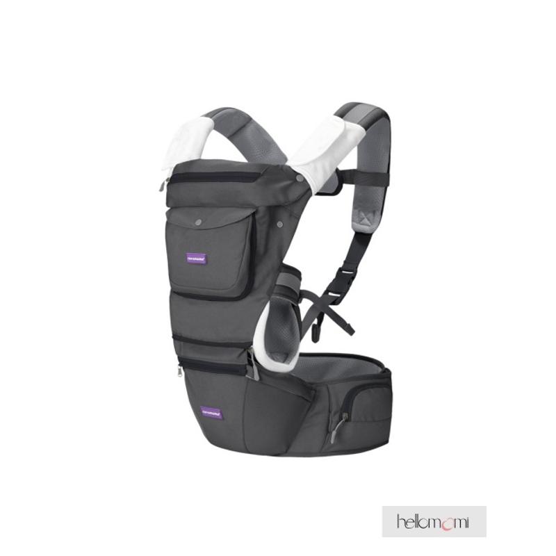 Clevamama 5 pozíciós ergonomikus babahordozó szürke