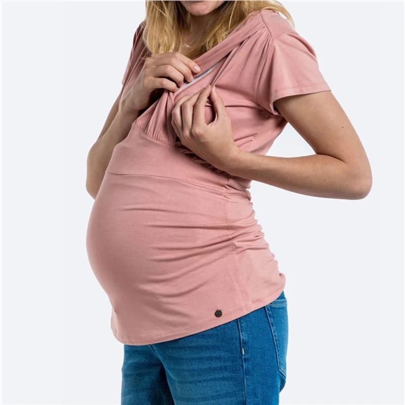 Kismama és szoptatós felső egyben Love2Wait s rózsaszín