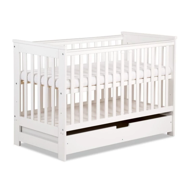 Klups Iwo kiságy + ágyneműtartó 60x120 - fehér
