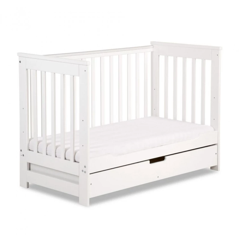 Klups Iwo kiságy + ágyneműtartó 60x120 - fehér