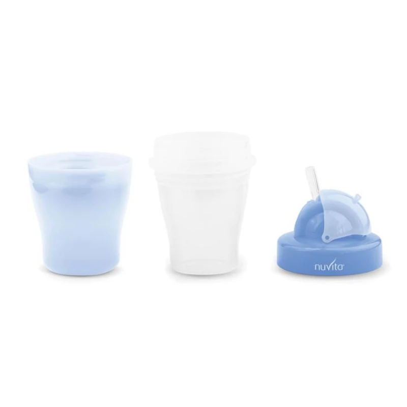 Nuvita dupla falú szívószálas itatópohár - blue - 1436