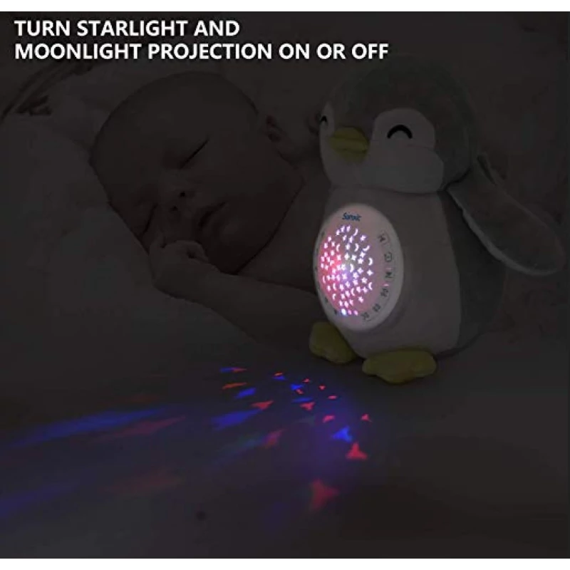 Chipolino projektoros zenélő plüss játék - Penguin