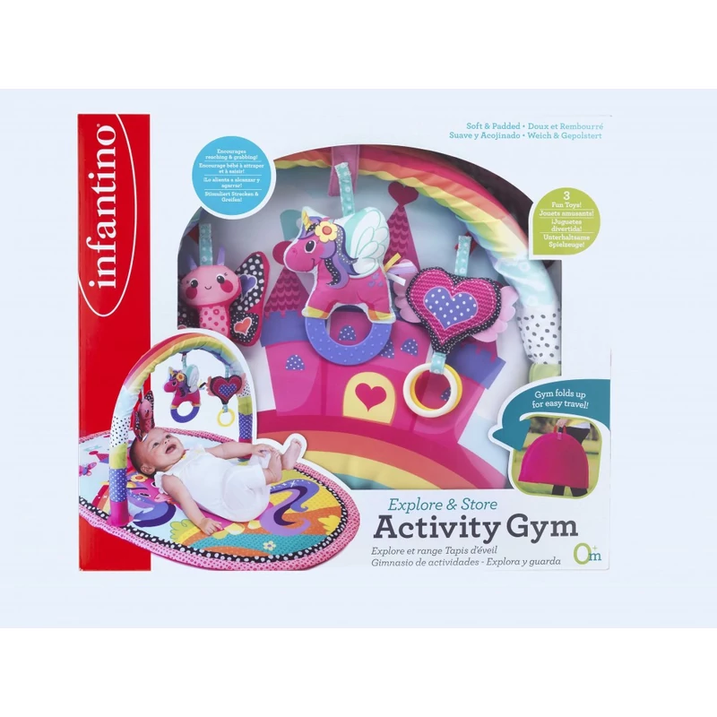 Infantino Explore & Store játszószőnyeg - unikornis