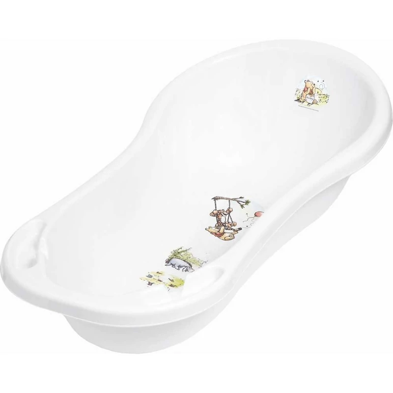 Lorelli Disney mintás piskóta kád leeresztő dugóval 100cm - Micimackó / fehér ÚJ