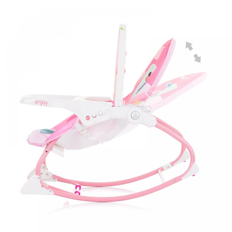 Chipolino Enjoy rezgő-zenélő pihenőszék 9 kg-ig - Pink