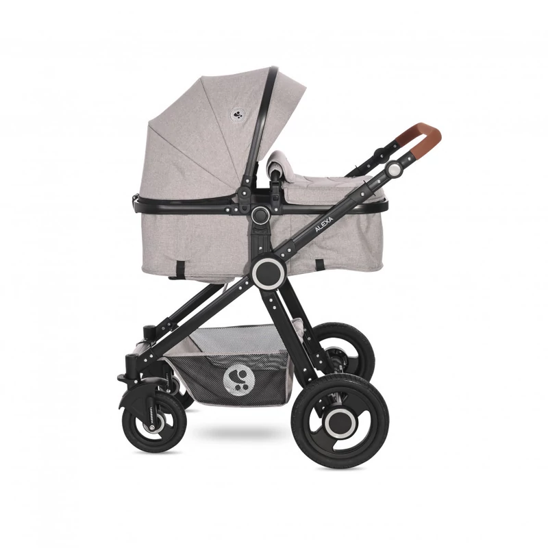 Lorelli Alexa SET babakocsi mózessé alakítható sport résszel - Opaline Grey Elephants