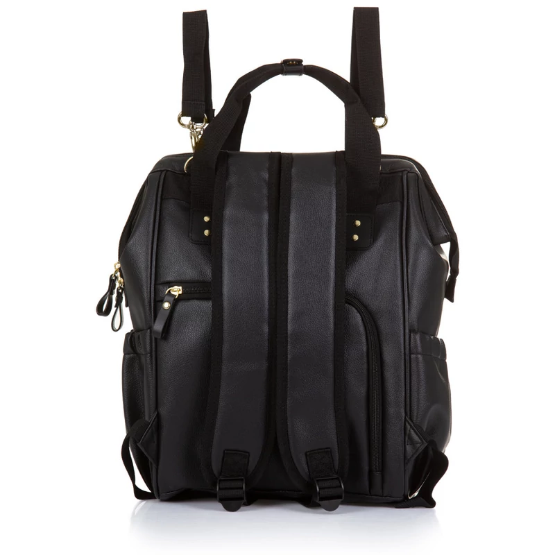 Chipolino babakocsira rögzíthető hátizsák - Black Leather