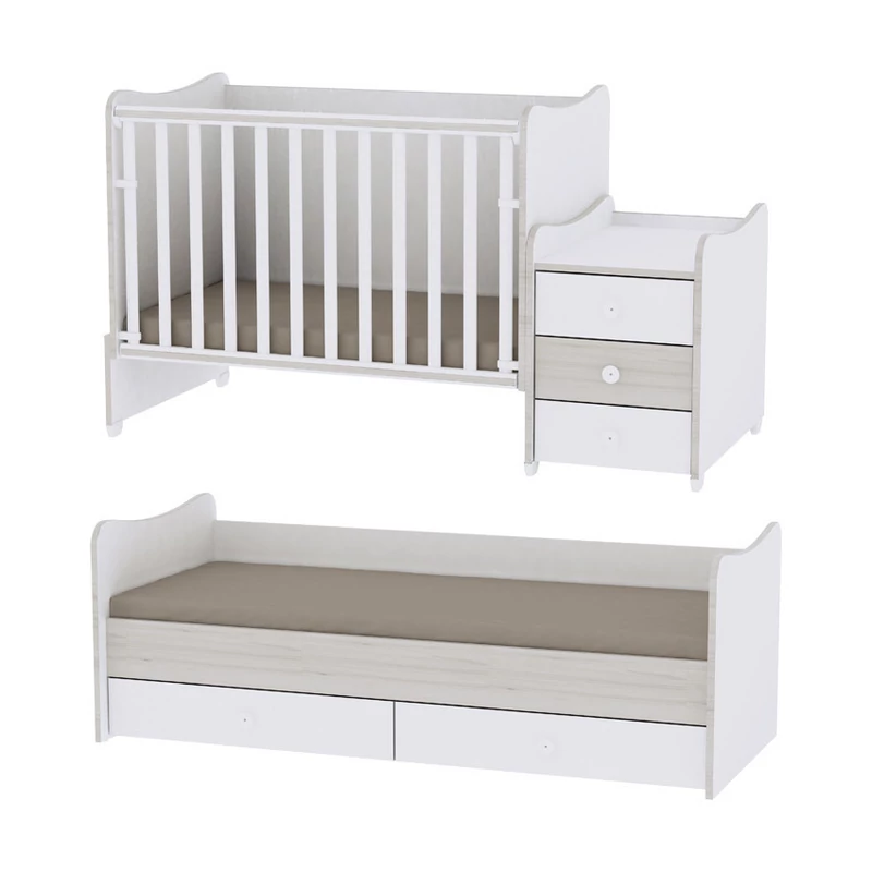 Lorelli Maxi Plus kombi ágy 70x160 - White & Artwood