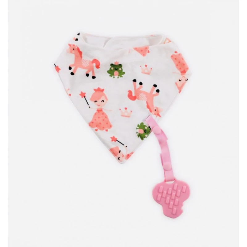 Baby Care nyálkendő levehető rágókával - Lányos