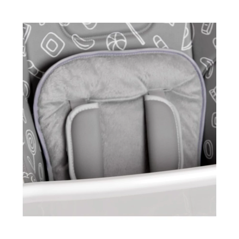 Lorelli Campanella multifunkciós etetőszék - White Fluff PU Leather