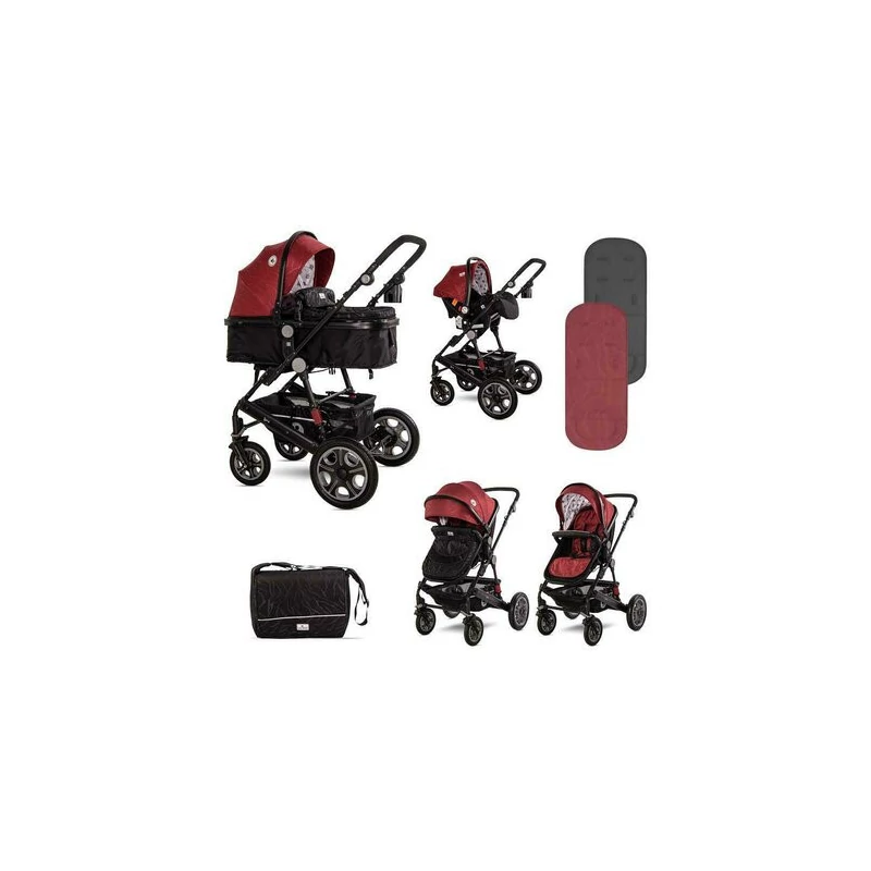 Lorelli Lora SET babakocsi mózessé alakítható sport résszel - Red Elephants