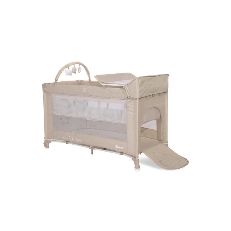 Lorelli Noemi 2 Plus multifunkciós utazóágy - Fog Beige Star