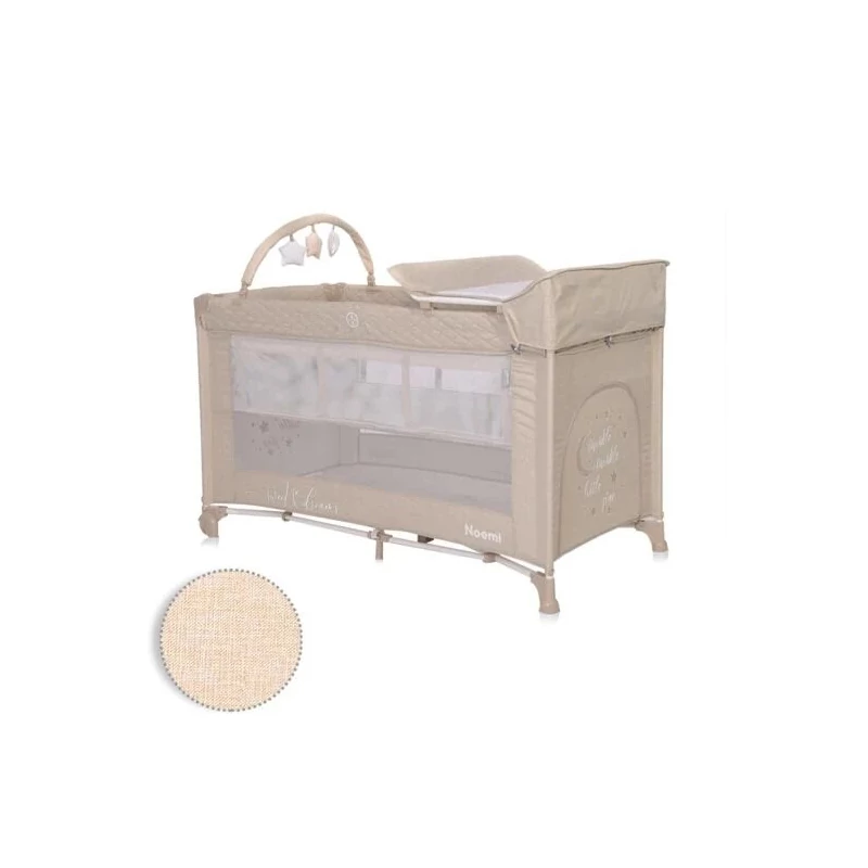 Lorelli Noemi 2 Plus multifunkciós utazóágy - Fog Beige Star