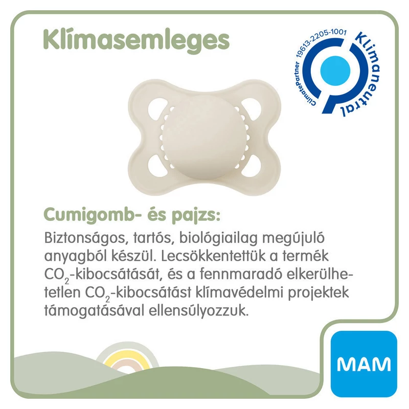 MAM PURE Original szilikon DUPLA cumi 6+ hónap