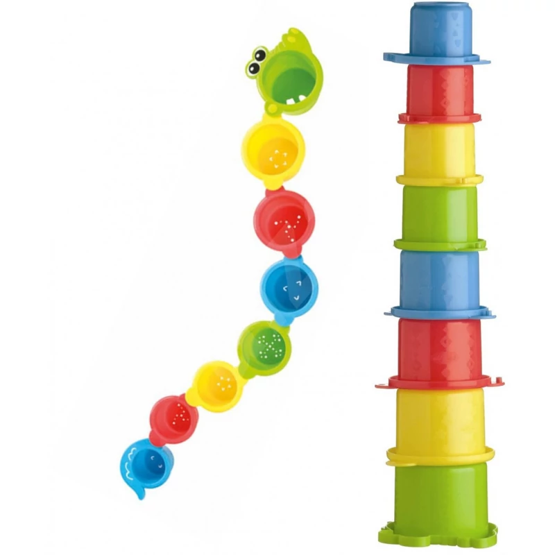Playgro fürdőjáték - Krokodil poharak