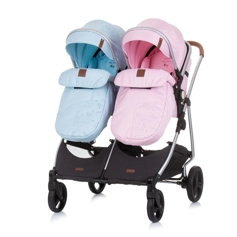 Chipolino Duo Smart iker babakocsi - Rose water/sky
