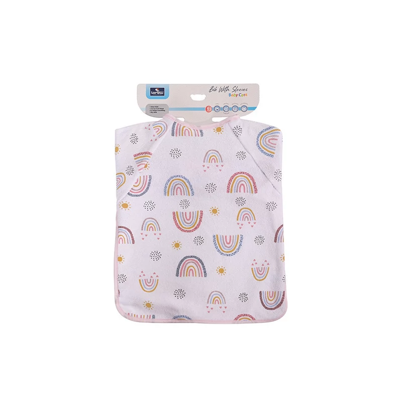 Baby Care hosszú ujjú pamut előke - Girl