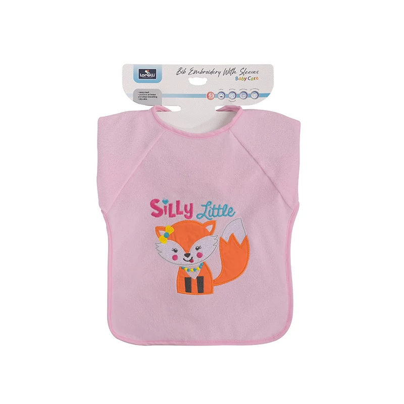 Baby Care hímzett hosszú ujjú előke - Girl