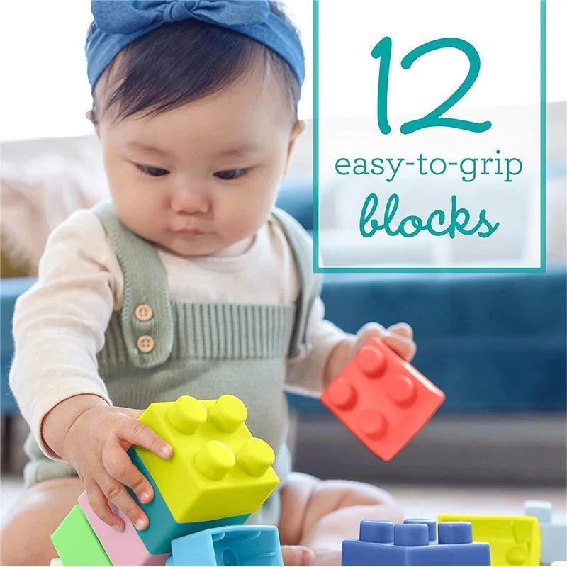 Infantino Super Soft 1st Building Blocks készségfejlesztő építő