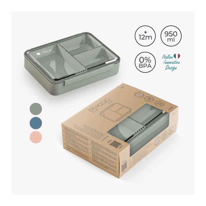 Nuvita uzsonnás doboz M 950 ml - Powder Blue 4421