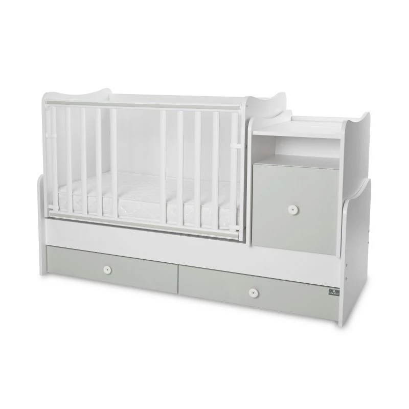 Lorelli Trend PLUS kombi ágy 70x165 - White Milky Green