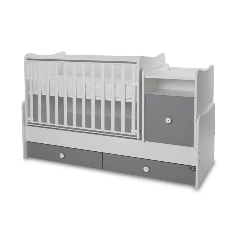 Lorelli Trend PLUS kombi ágy 70x165 - White Stone Grey