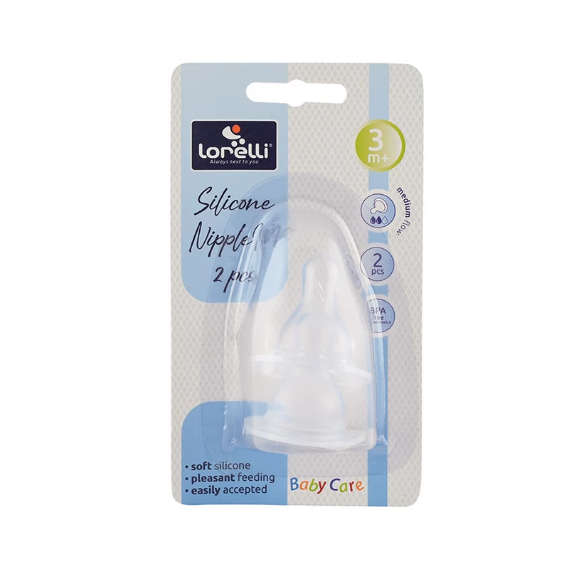 Baby Care szilikon cumisüveg cumi M - 2db