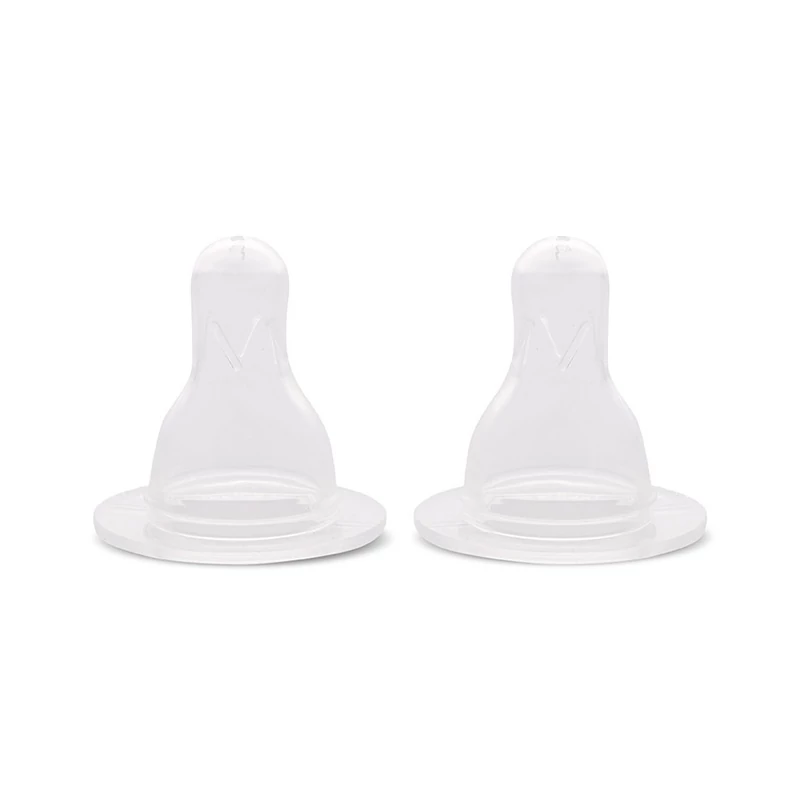 Baby Care szilikon szélesnyakú cumisüveg cumi M - 2db