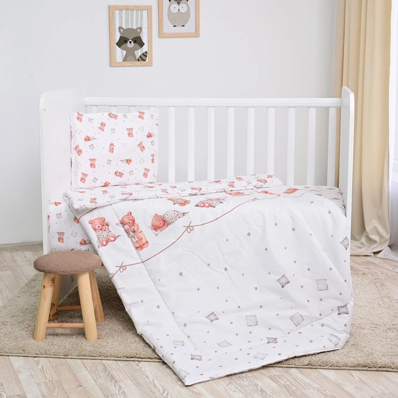 Lorelli 4 részes ágynemű garnitúra - Bears & Pillows Beige