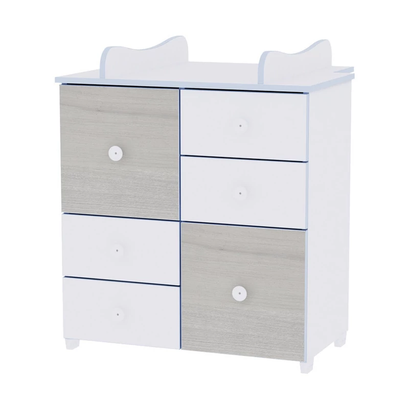Lorelli Cupboard pelenkázó komód - White & Blue Elm