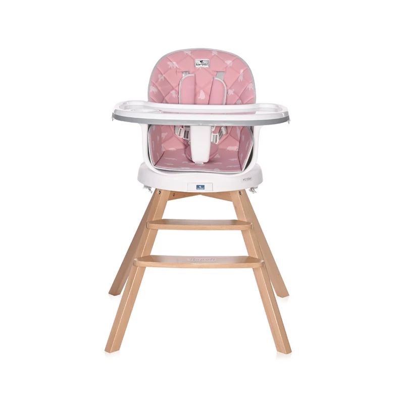 Lorelli Napoli forgatható etetőszék - Pink bears