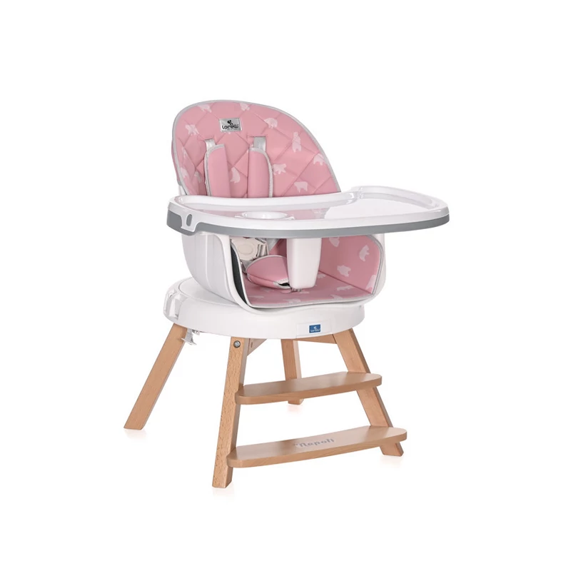 Lorelli Napoli forgatható etetőszék - Pink bears