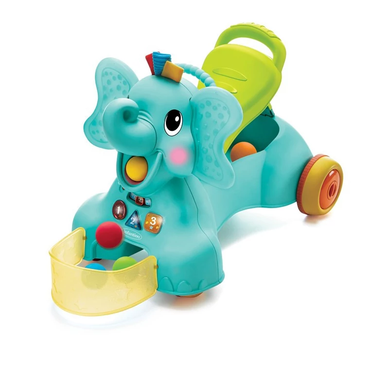 Infantino Sit, Walk & Ride Elephant 3az1-ben járássegítő