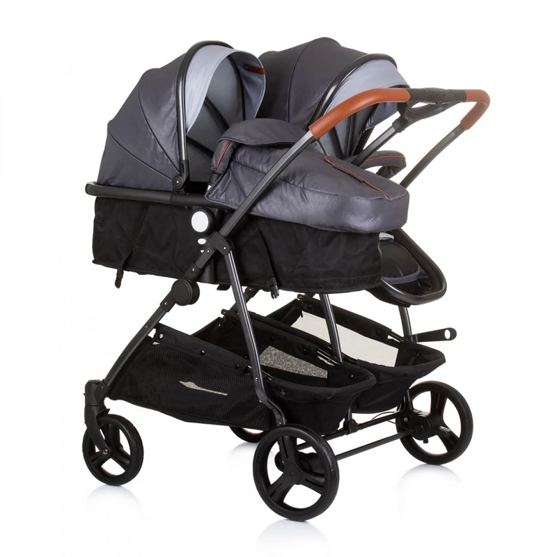 Chipolino Duo Smart iker babakocsi - Silver Gray