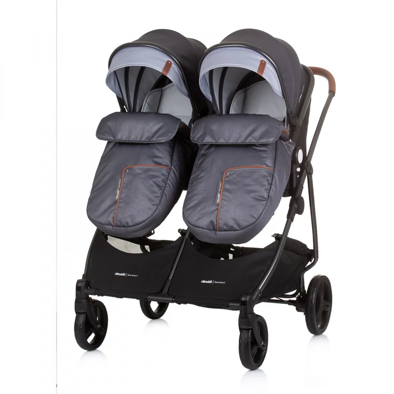 Chipolino Duo Smart iker babakocsi - Silver Gray
