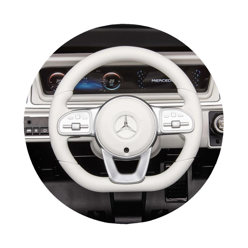 Chipolino SUV Mercedes Benz EQG elektromos autó bőr üléssel - white