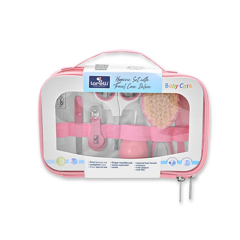 Baby Care manikűr szett átlátszó tartóban - blush pink