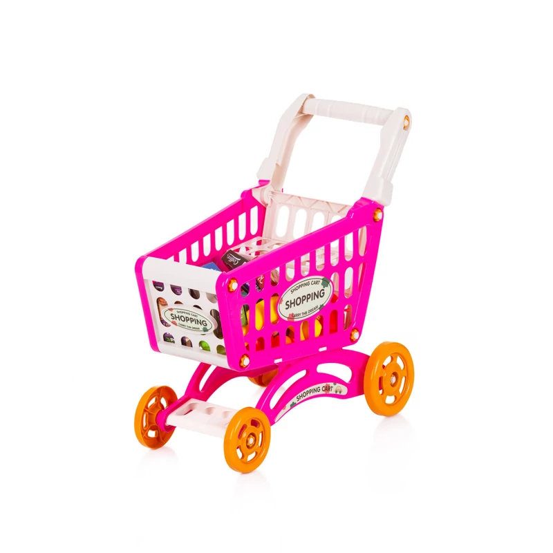 Chipolino Supermarket játékszett bevásárlókocsival - rózsaszín