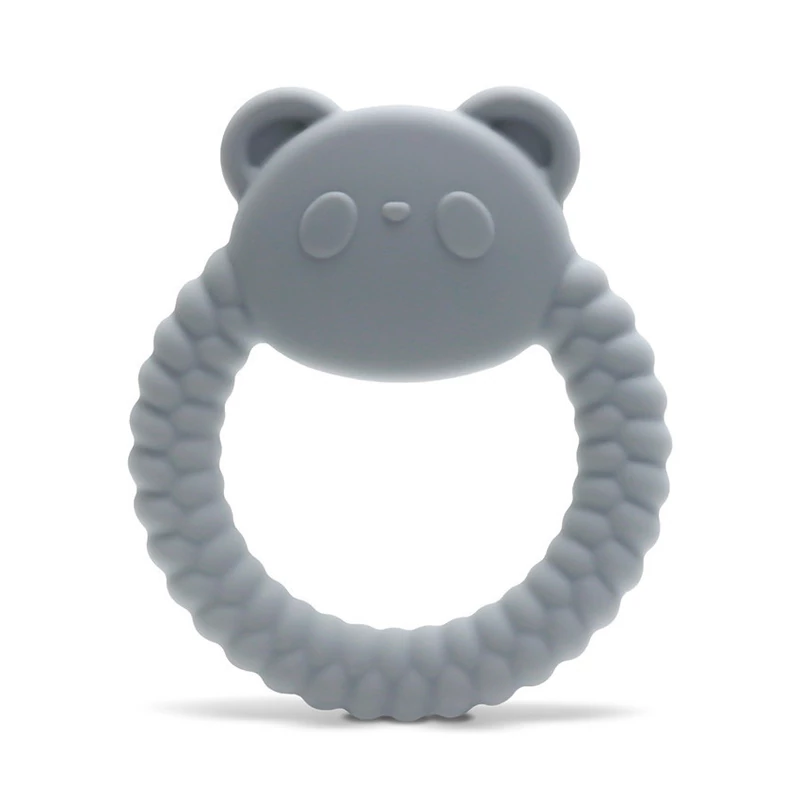 Lorelli Panda természetes szilikon rágóka - Grey