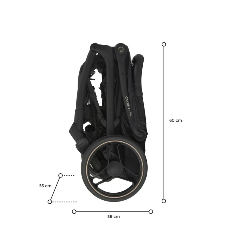 Espiro Flow sport babakocsi - 10 Timeless Black