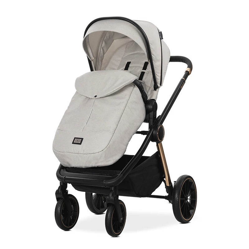 Lorelli Bianca 3az1-ben újszülött babakocsi Lorelli Aria Luxe hordozóval - Beige (2 doboz)